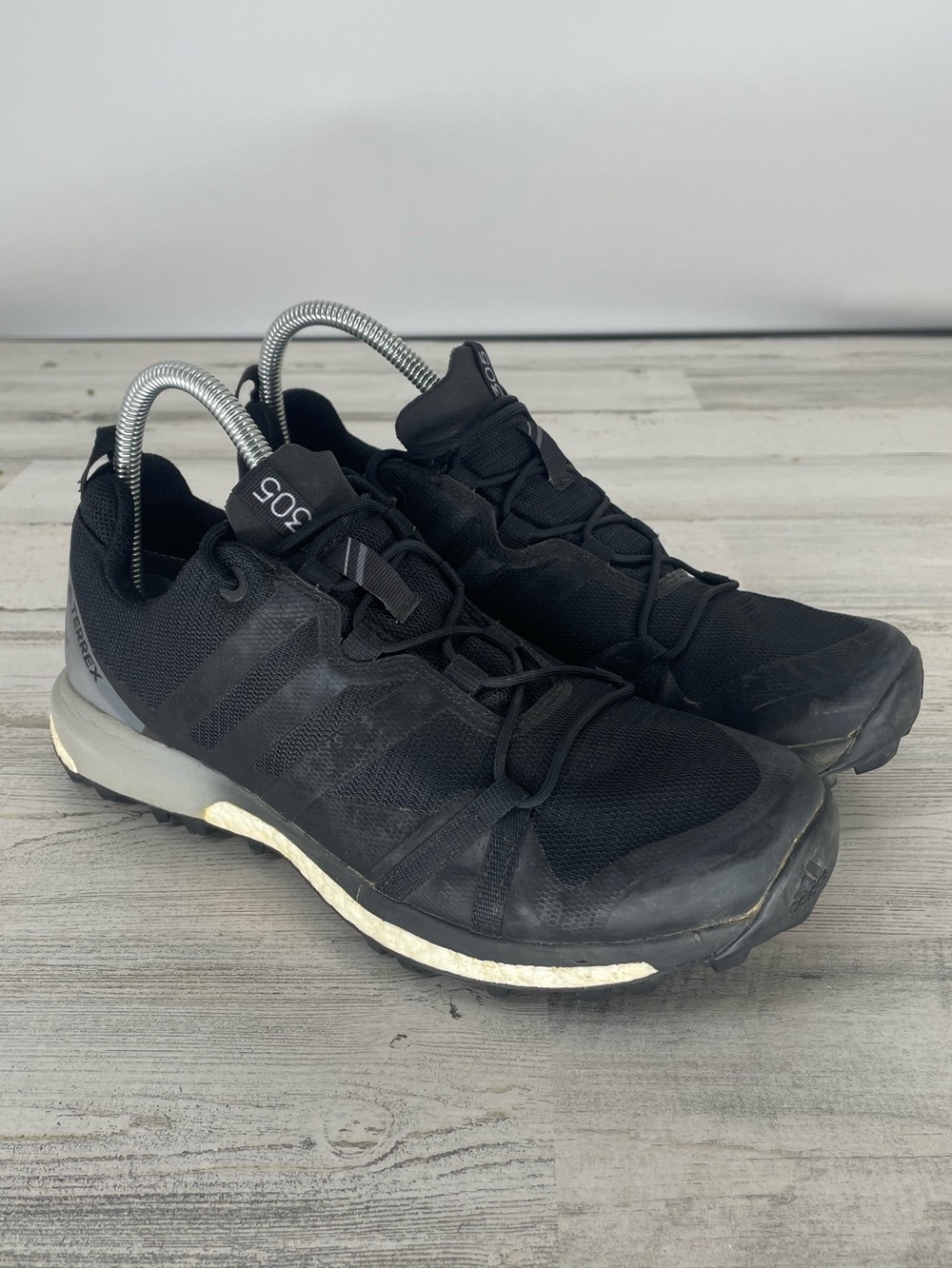 ADIDAS GORE-TEX TERREX AGRAVIC FLOW TRAIL HIKING RUNNING SHOES BLACK Size 8.5